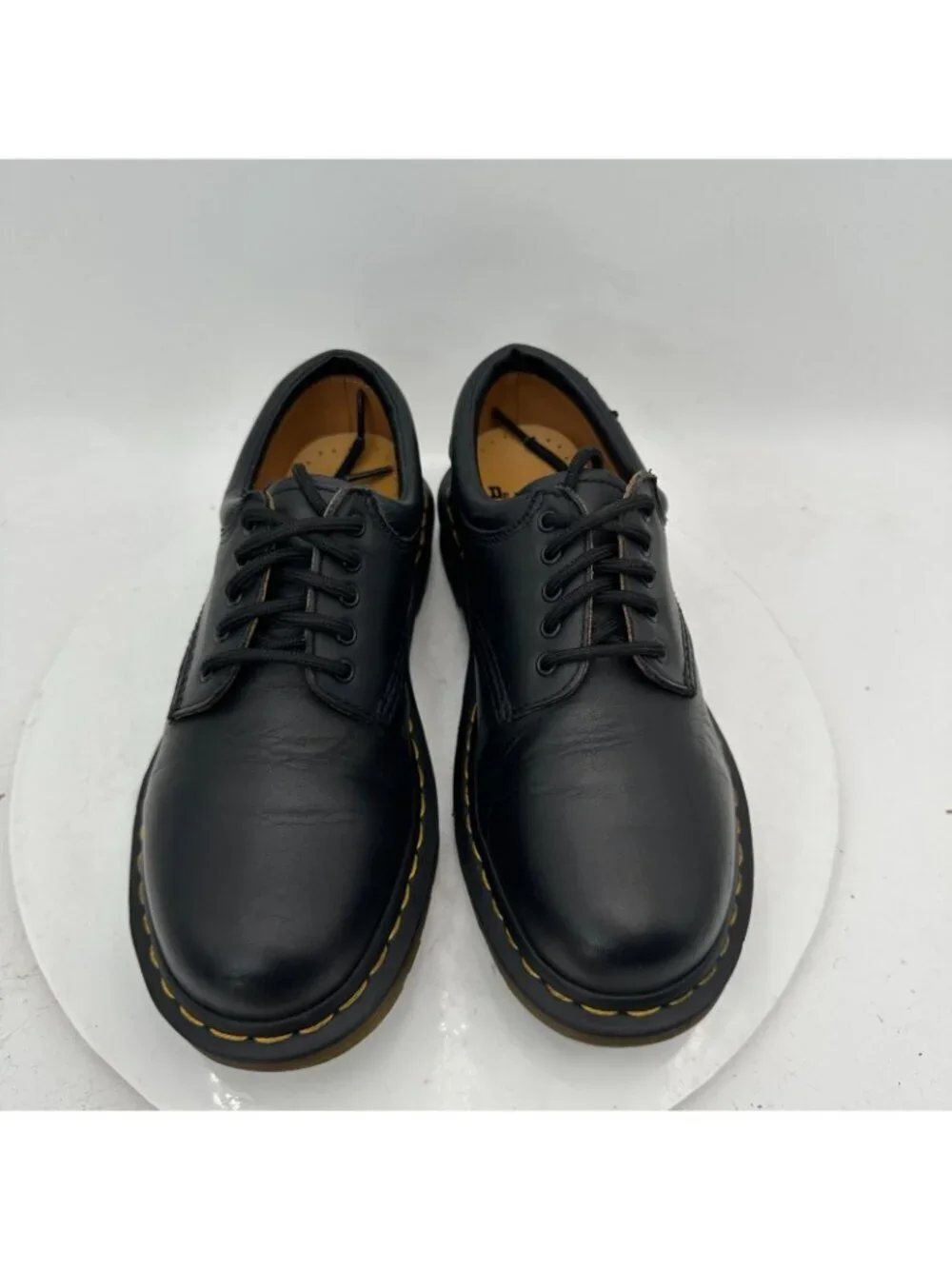 Dr. Martens 8053 Quad Men Size 6 Black Polished Smooth leather 5 Eye Derby Shoes
